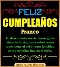 GIF Frases de Cumpleaños Franco